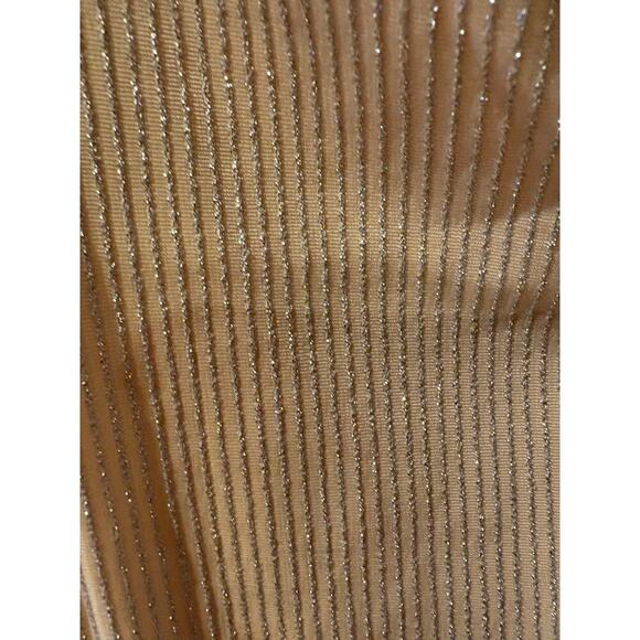 Astr the label Reese metallic twist front bodysuit beige silver size medium - Picture 10 of 10